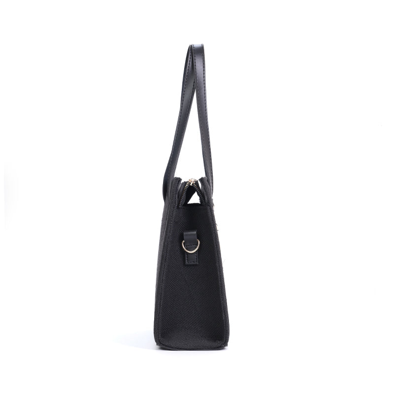 Whispering Leaves Embroidered Canvas Tote Bag for Women