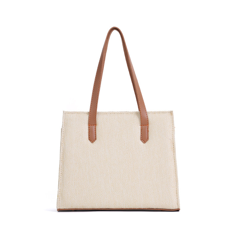 Whispering Leaves Embroidered Canvas Tote Bag for Women