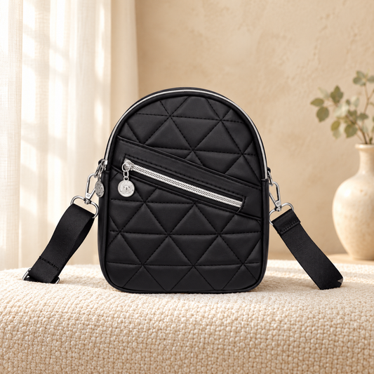 Quilted Crossbody Bag for Women | Faux Leather Handbag | Quill — Default Title in cozy cream setting