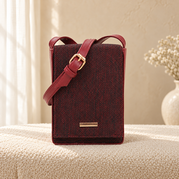 Sandstone Flap Mini Crossbody Bag in cozy cream setting