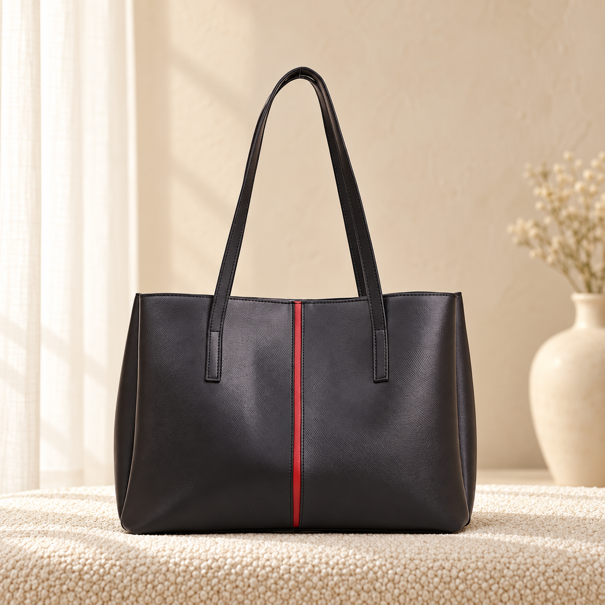 Classic Large Liza Tote Bag for Women | Structured Handbag | Quill in cozy cream setting
