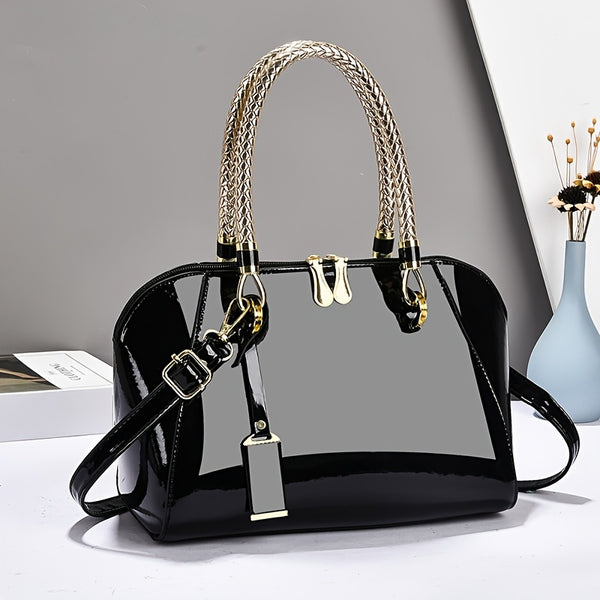 Glossy PVC Boston Bag