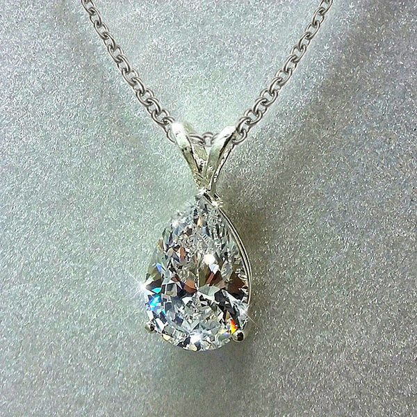 Teardrop Shaped Zirconia Pendant