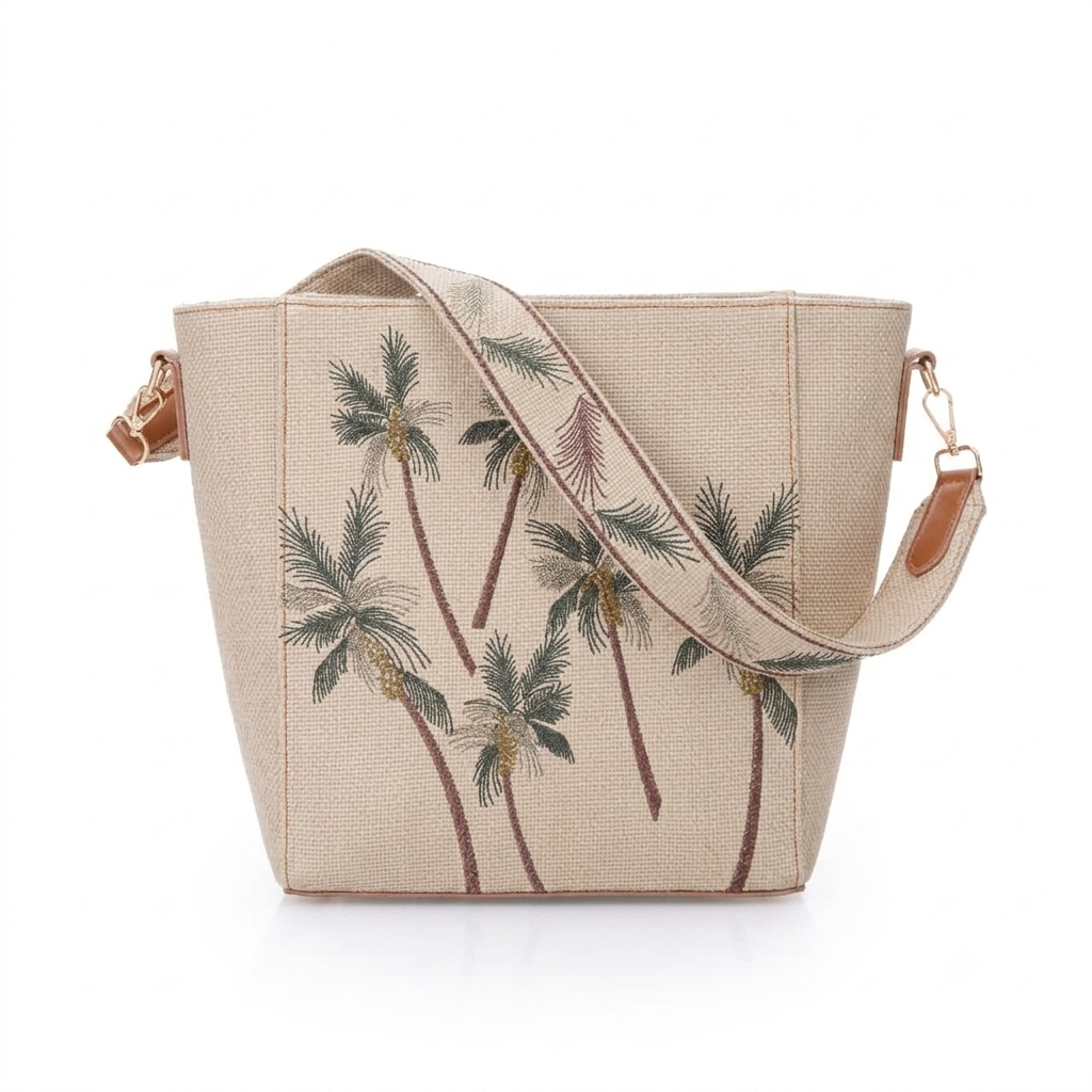 Coastal Cove Canvas Tote Bag for Women | Quill Pakistan Beige original product photo