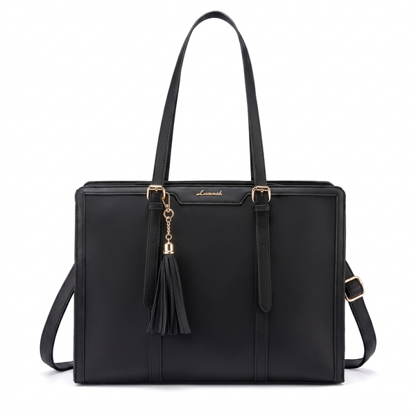 Gold Accent 2 pcs Tote Bag - Fits Two Laptops and more
