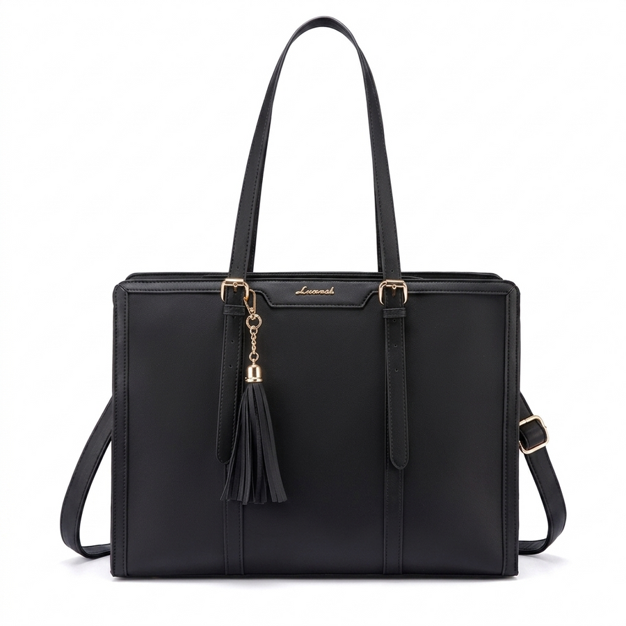 Gold Accent 2 pcs Tote Bag - Fits Two Laptops and more