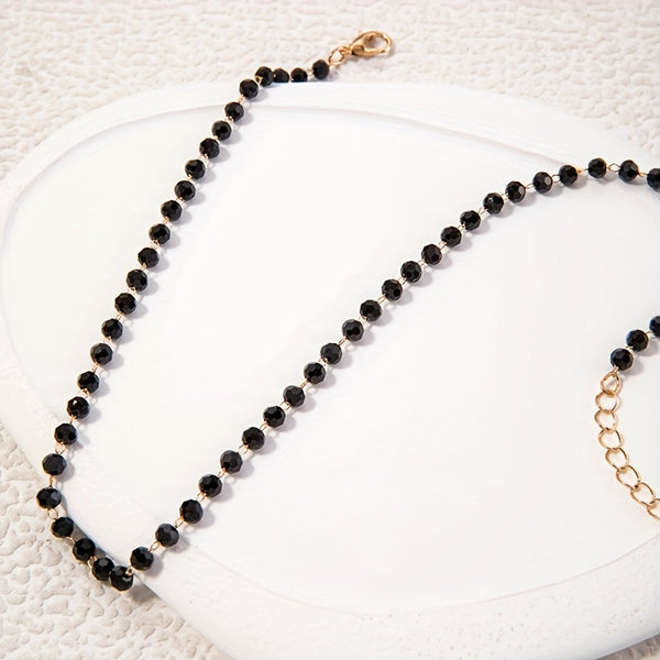 Black Crystal Necklace