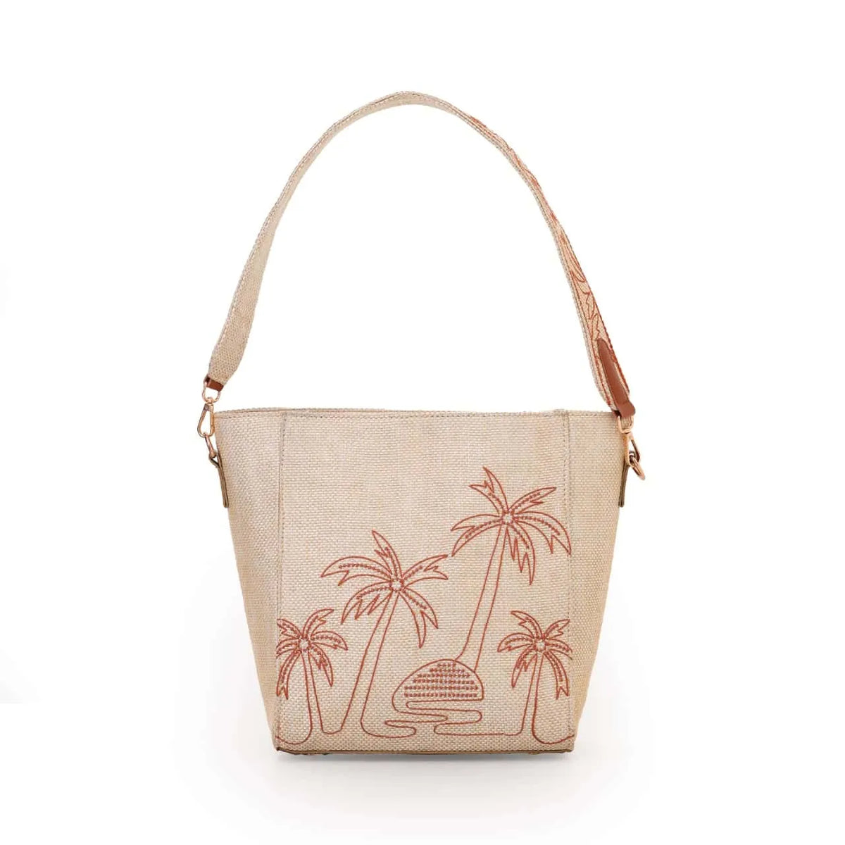 Blackwood Embroidered Canvas Satchel Bag for Women Fawn original product photo