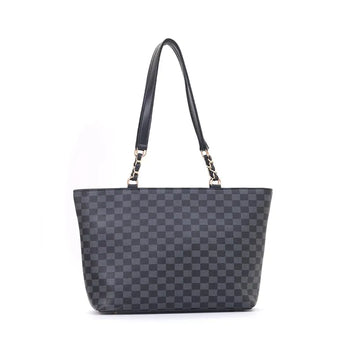 Chess Tote Bag for Women | Checkered Canvas Handbag | Quill Black original product photo