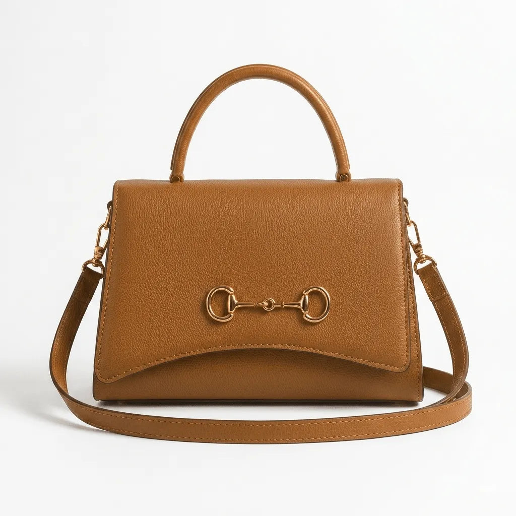 Eyelid Shoulder Bag for Women | Regozine Handbag | Quill Brown original product photo