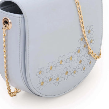 Golden Bloom Sunflower Embroidered Shoulder Bag for Women