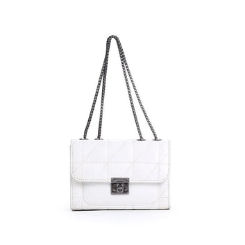 Luxe Quilted Handbag for Women | Chain Strap Shoulder Bag | Quill White original product photo