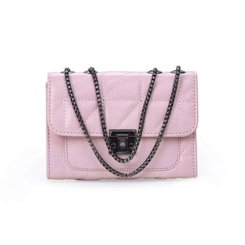 Luxe Quilted Handbag for Women | Chain Strap Shoulder Bag | Quill Pink original product photo