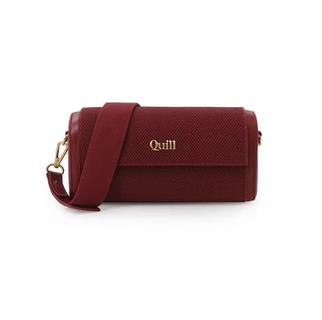 Mini Metallic Chain Crossbody Bag for Women Maroon Red original product photo