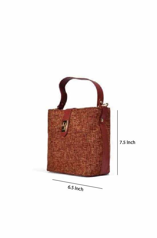 Natural Jute Shoulder Bag for Women — Eco-Friendly Handbag - Quill