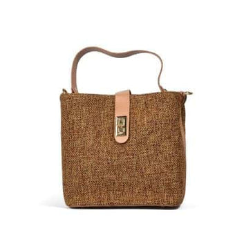 Natural Jute Shoulder Bag for Women — Eco-Friendly Handbag Brown original product photo