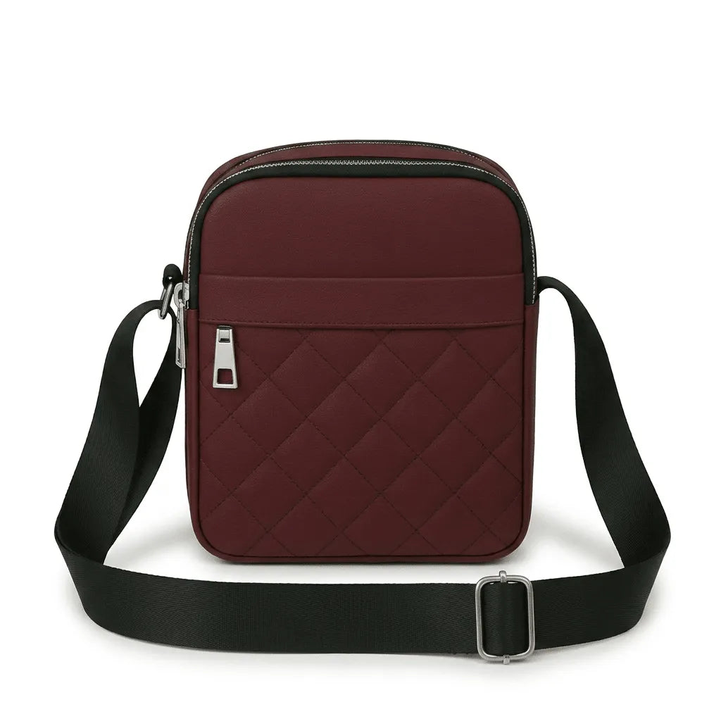 Nylon Shoulder Bag Maroon Red original product photo