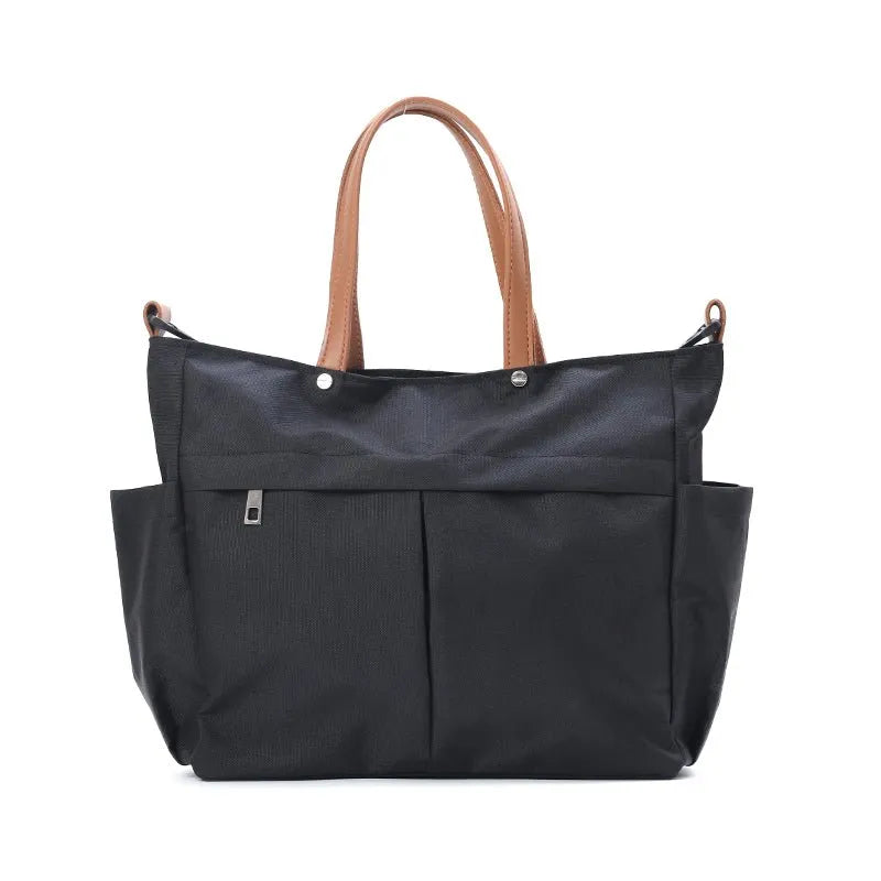 Premium Nylon Tote Bag for Women — Lightweight Everyday Handbag Black original product photo