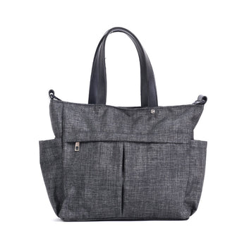 Premium Nylon Tote Bag for Women — Lightweight Everyday Handbag Grey Black original product photo