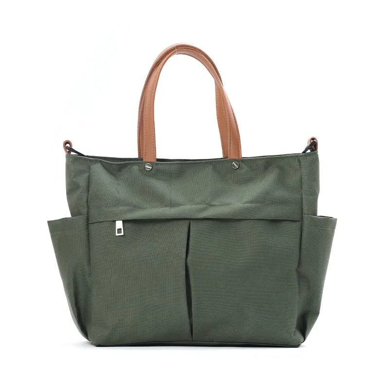 Premium Nylon Tote Bag for Women — Lightweight Everyday Handbag Green original product photo