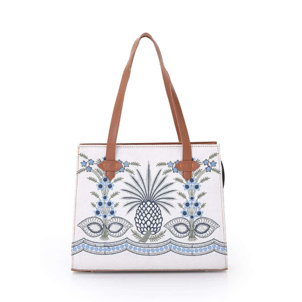 Crafted Canvas Pineapple Bag - Quill
