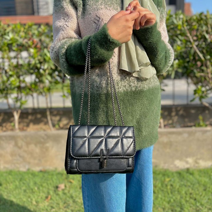 Luxe Quilted Handbag - Quill
