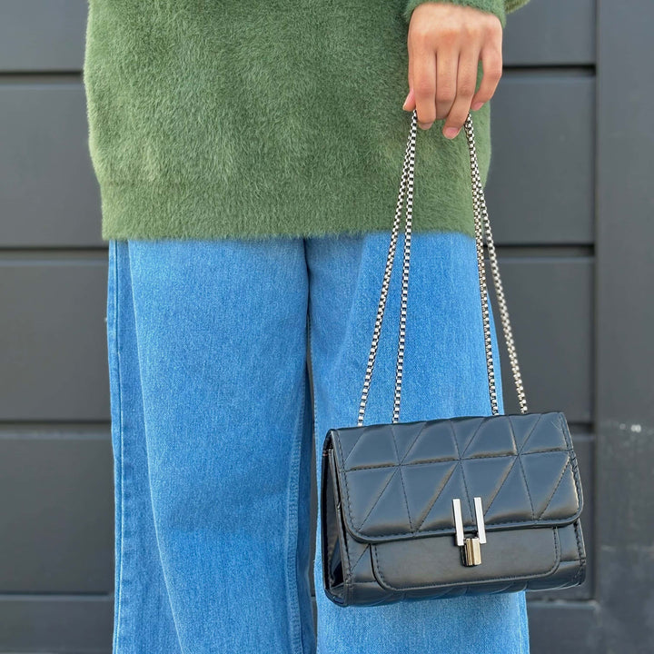 Luxe Quilted Handbag - Quill