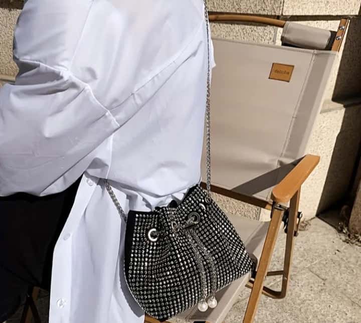 Sparkly Shoulder Bag - Quill