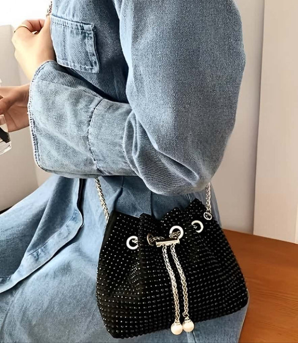 Sparkly Shoulder Bag - Quill