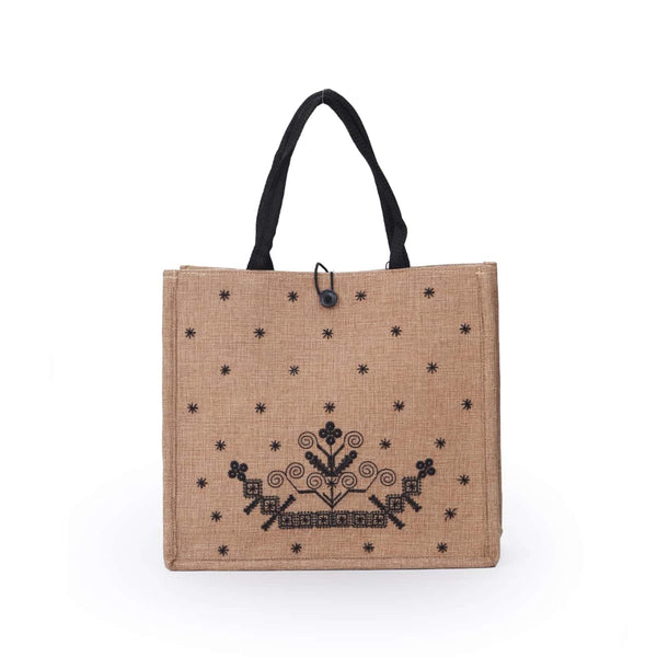 Dotted Khaki Tote - Quill