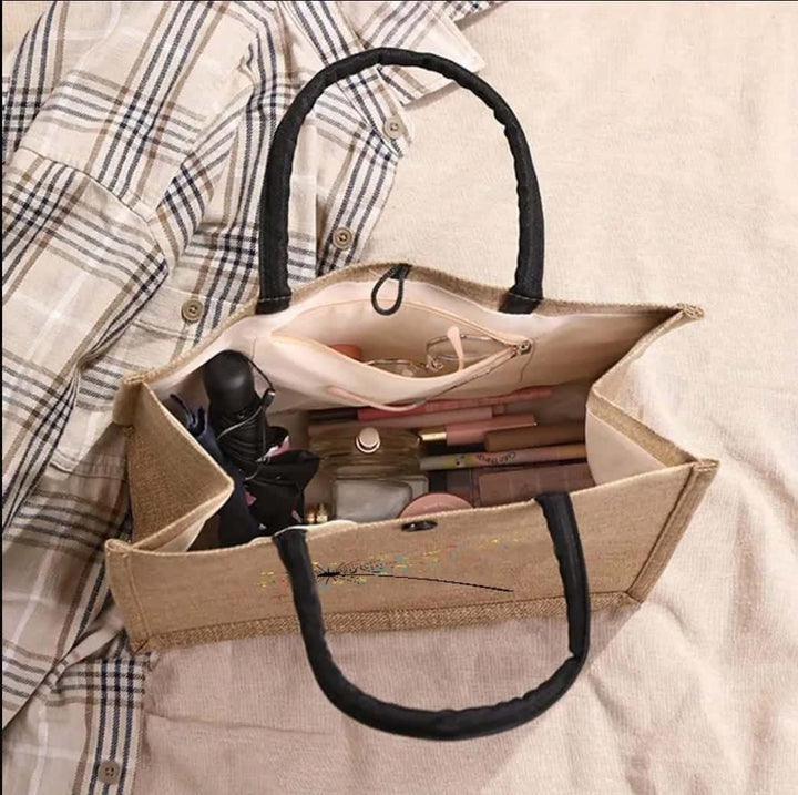 Elegant linen Tote - Quill