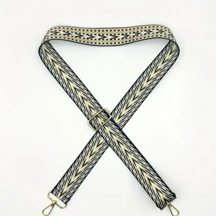 Geometric Pattern Nylon Strap - Quill