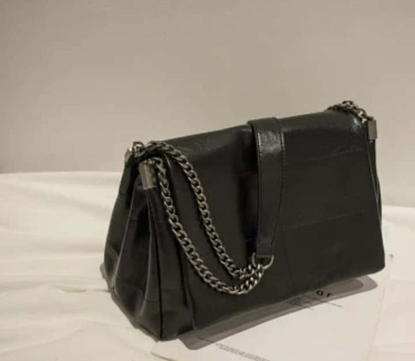 Retro Chain Shoulder Bag - Quill