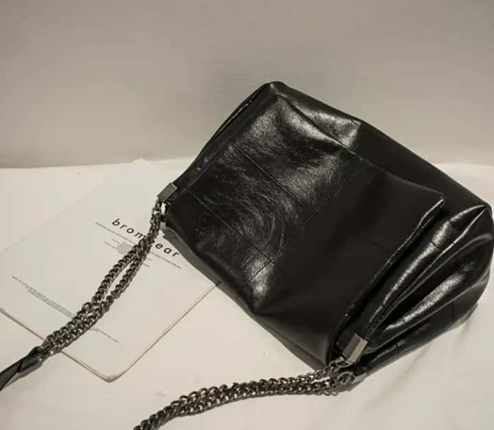Retro Chain Shoulder Bag - Quill