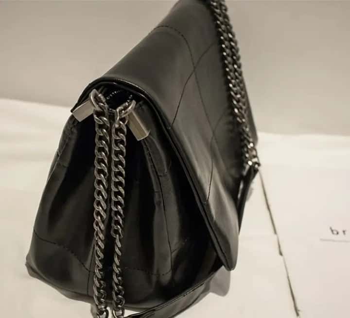 Retro Chain Shoulder Bag - Quill