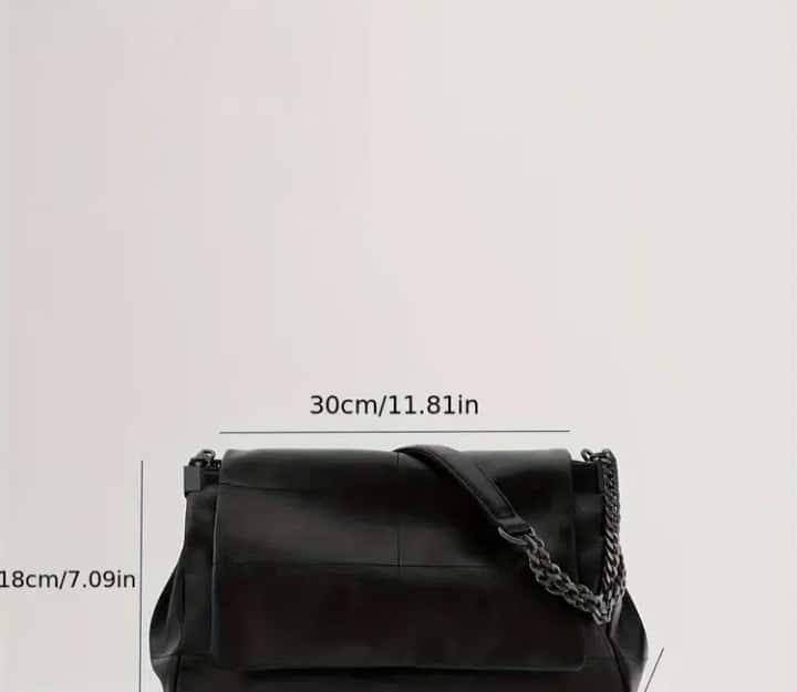 Retro Chain Shoulder Bag - Quill