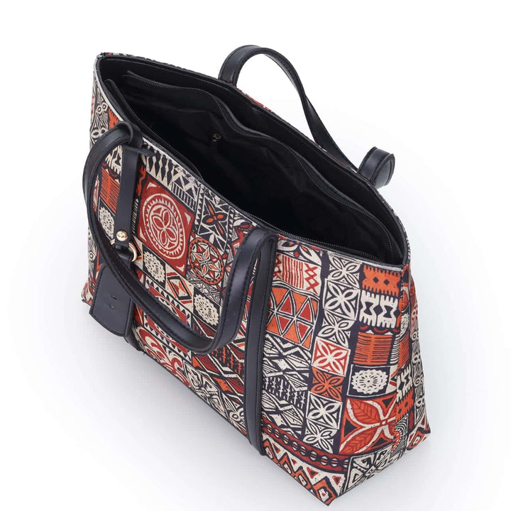 Traditional Pattern Tote - Quill