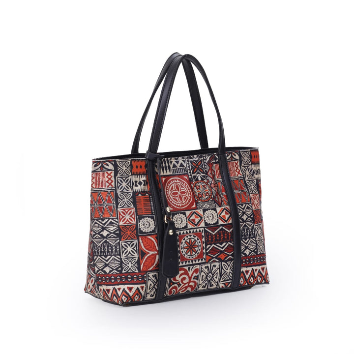 Traditional Pattern Tote - Quill