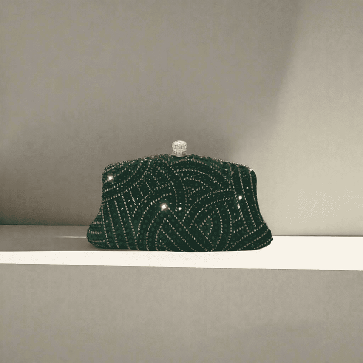 Rhinestone Clutch - Quill