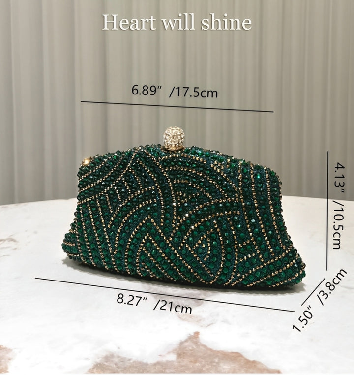 Rhinestone Clutch - Quill