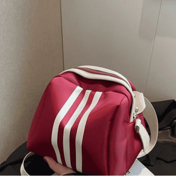 Red Stripe Crossbody Bag for Women | Sporty Shoulder Bag | Quill