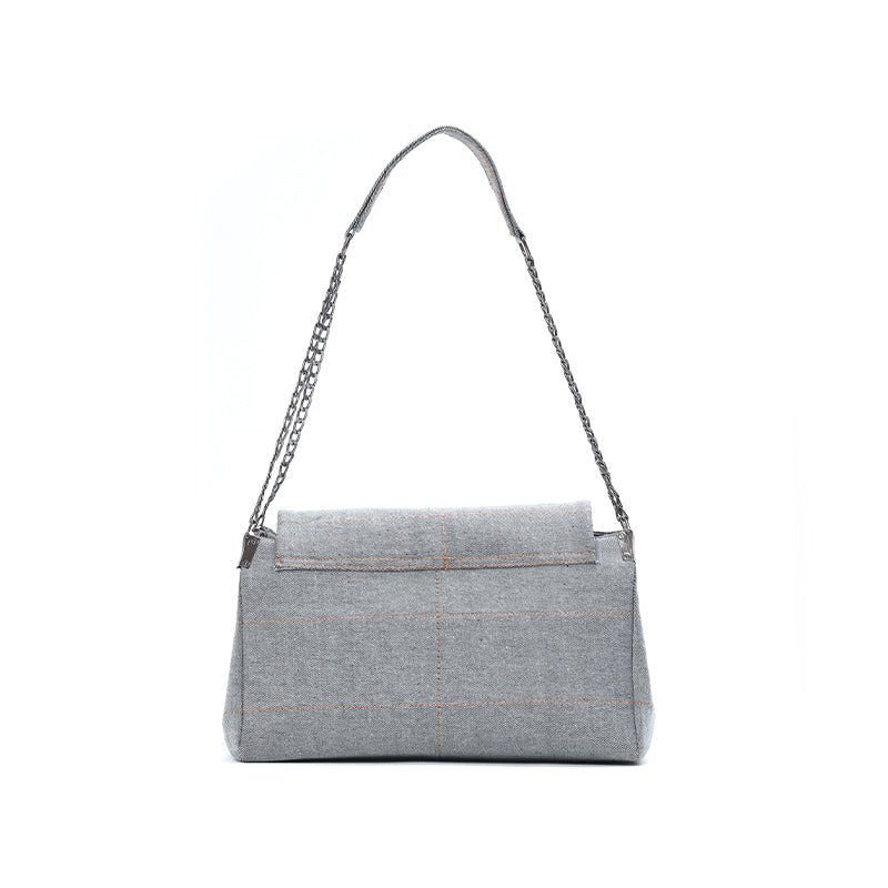 Retro Chain Shoulder Bag for Women — Faux Leather Crossbody Purse - Quill