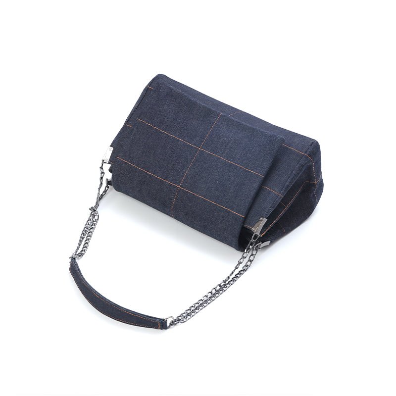 Retro Chain Shoulder Bag for Women — Faux Leather Crossbody Purse - Quill