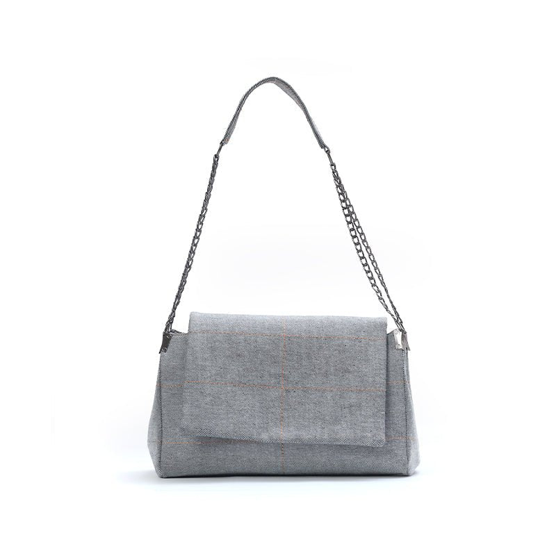 Retro Chain Shoulder Bag for Women — Faux Leather Crossbody Purse - Quill