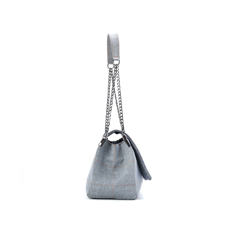 Retro Chain Shoulder Bag for Women — Faux Leather Crossbody Purse - Quill