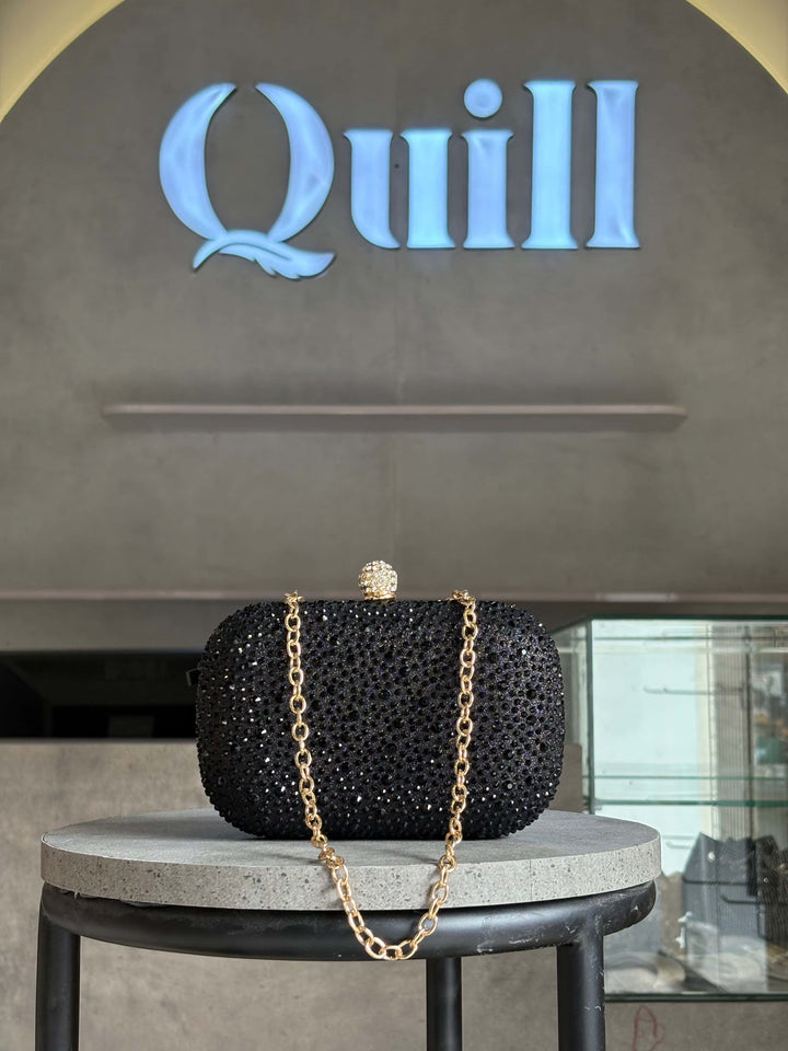 Emerald Water Diamond Clutch - Quill