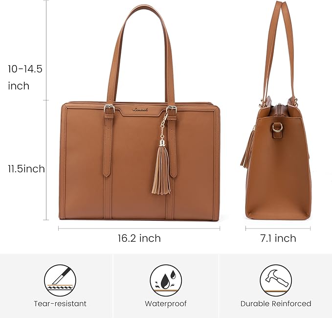 Gold Accent 2 pcs Tote Bag - Fits Two Laptops and more