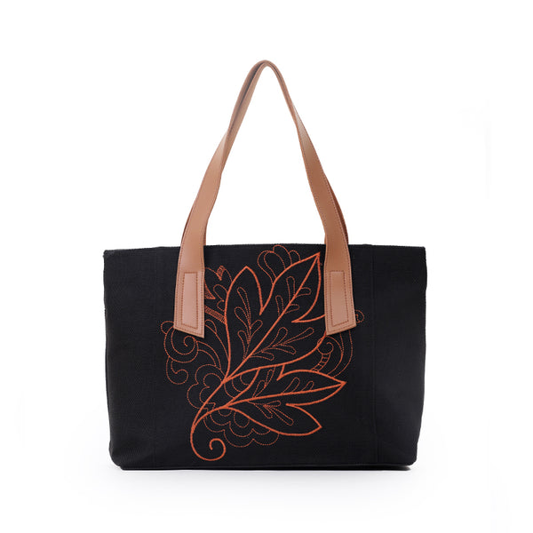 Canvas Large Leaf Tote