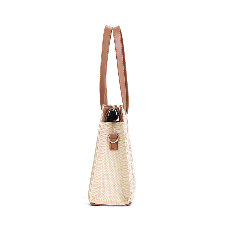 Whispering Leaves Embroidered Canvas Tote Bag for Women