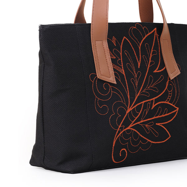 Canvas Large Leaf Tote